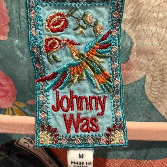 Johnny Was Colorful Patterned 100% silk Kimono Top - Picture 3 of 6